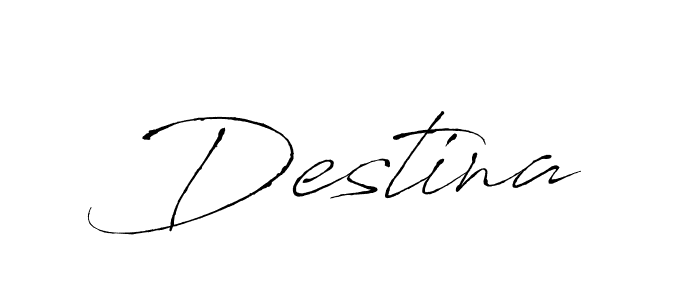 Make a beautiful signature design for name Destina. With this signature (Antro_Vectra) style, you can create a handwritten signature for free. Destina signature style 6 images and pictures png
