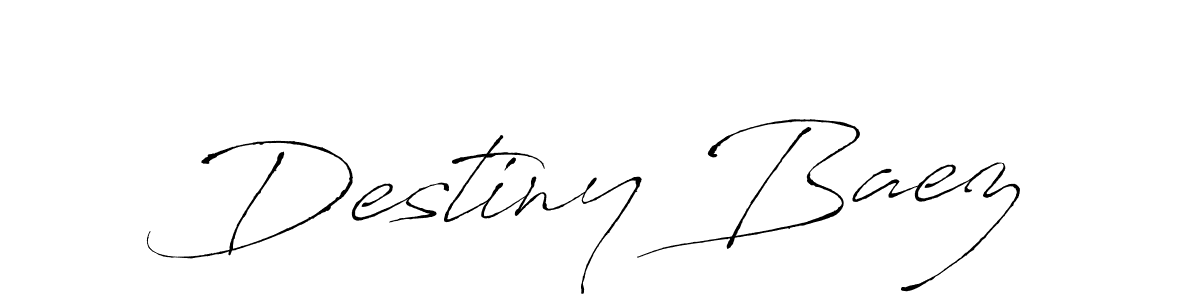 Make a beautiful signature design for name Destiny Baez. With this signature (Antro_Vectra) style, you can create a handwritten signature for free. Destiny Baez signature style 6 images and pictures png