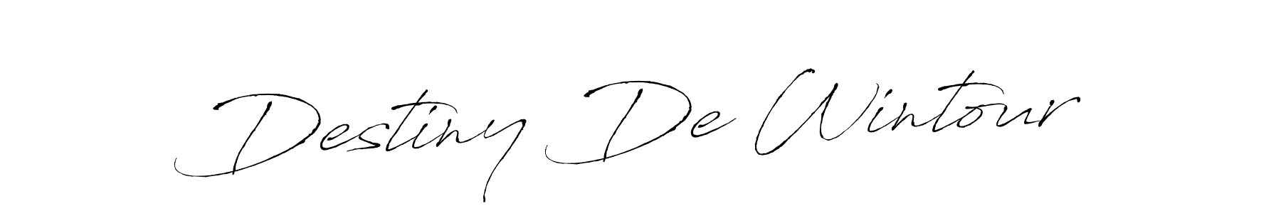 Antro_Vectra is a professional signature style that is perfect for those who want to add a touch of class to their signature. It is also a great choice for those who want to make their signature more unique. Get Destiny De Wintour name to fancy signature for free. Destiny De Wintour signature style 6 images and pictures png