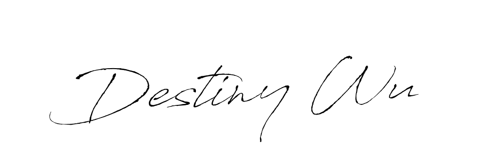 The best way (Antro_Vectra) to make a short signature is to pick only two or three words in your name. The name Destiny Wu include a total of six letters. For converting this name. Destiny Wu signature style 6 images and pictures png