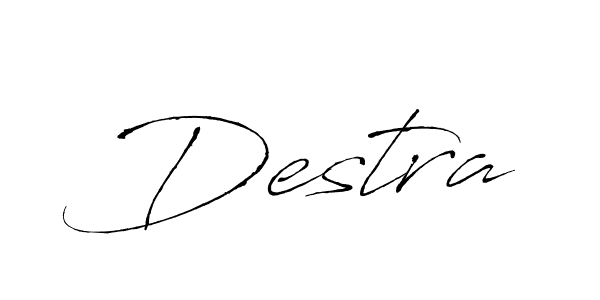 How to make Destra name signature. Use Antro_Vectra style for creating short signs online. This is the latest handwritten sign. Destra signature style 6 images and pictures png