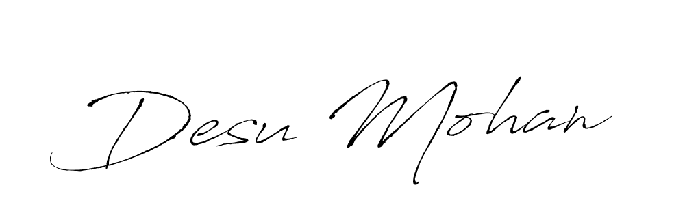 Also we have Desu Mohan name is the best signature style. Create professional handwritten signature collection using Antro_Vectra autograph style. Desu Mohan signature style 6 images and pictures png