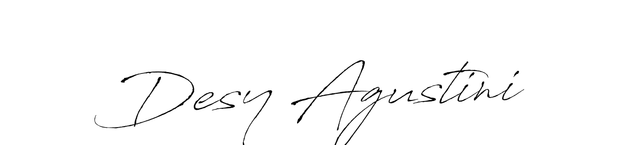 You should practise on your own different ways (Antro_Vectra) to write your name (Desy Agustini) in signature. don't let someone else do it for you. Desy Agustini signature style 6 images and pictures png