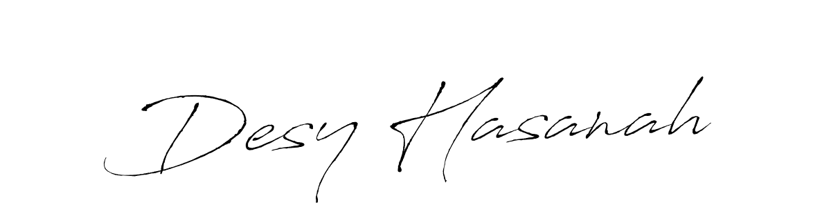 How to make Desy Hasanah name signature. Use Antro_Vectra style for creating short signs online. This is the latest handwritten sign. Desy Hasanah signature style 6 images and pictures png