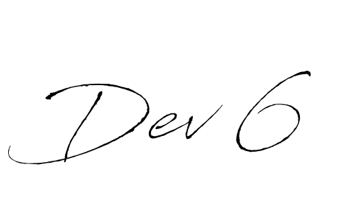 Dev 6 stylish signature style. Best Handwritten Sign (Antro_Vectra) for my name. Handwritten Signature Collection Ideas for my name Dev 6. Dev 6 signature style 6 images and pictures png