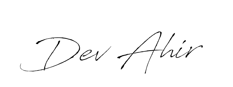 It looks lik you need a new signature style for name Dev Ahir. Design unique handwritten (Antro_Vectra) signature with our free signature maker in just a few clicks. Dev Ahir signature style 6 images and pictures png