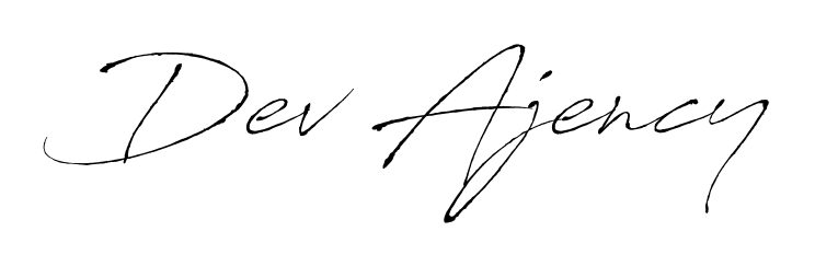 You should practise on your own different ways (Antro_Vectra) to write your name (Dev Ajency) in signature. Don't let someone else do it for you. Dev Ajency signature style 6 images and pictures png