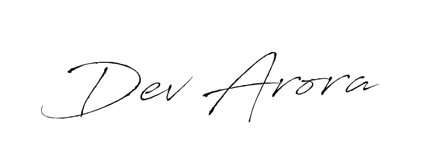 How to make Dev Arora name signature. Use Antro_Vectra style for creating short signs online. This is the latest handwritten sign. Dev Arora signature style 6 images and pictures png