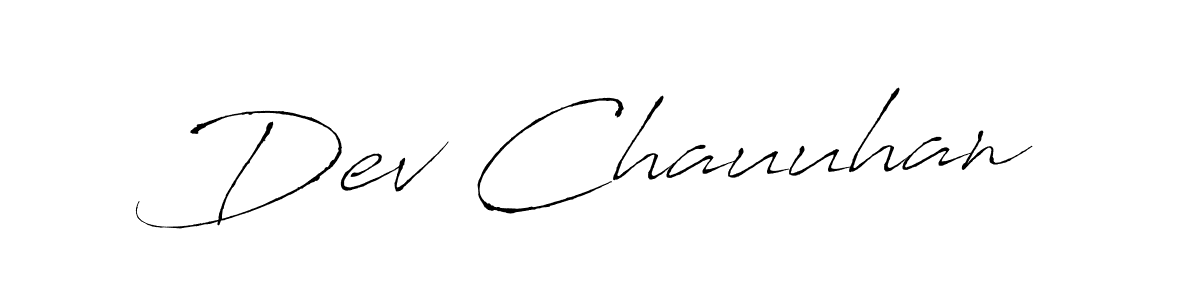 Antro_Vectra is a professional signature style that is perfect for those who want to add a touch of class to their signature. It is also a great choice for those who want to make their signature more unique. Get Dev Chauuhan name to fancy signature for free. Dev Chauuhan signature style 6 images and pictures png