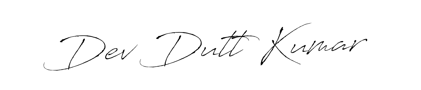 Antro_Vectra is a professional signature style that is perfect for those who want to add a touch of class to their signature. It is also a great choice for those who want to make their signature more unique. Get Dev Dutt Kumar name to fancy signature for free. Dev Dutt Kumar signature style 6 images and pictures png