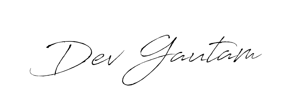 Create a beautiful signature design for name Dev Gautam. With this signature (Antro_Vectra) fonts, you can make a handwritten signature for free. Dev Gautam signature style 6 images and pictures png