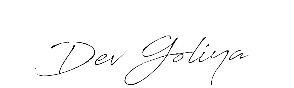 Create a beautiful signature design for name Dev Goliya. With this signature (Antro_Vectra) fonts, you can make a handwritten signature for free. Dev Goliya signature style 6 images and pictures png