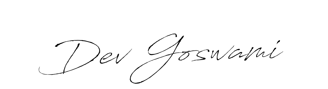 Make a beautiful signature design for name Dev Goswami. With this signature (Antro_Vectra) style, you can create a handwritten signature for free. Dev Goswami signature style 6 images and pictures png