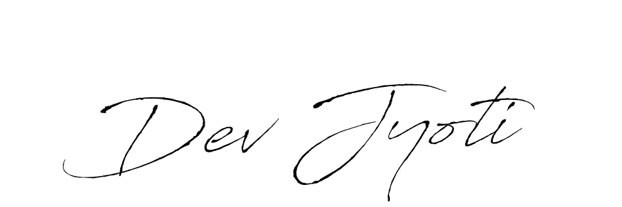 Make a beautiful signature design for name Dev Jyoti. With this signature (Antro_Vectra) style, you can create a handwritten signature for free. Dev Jyoti signature style 6 images and pictures png