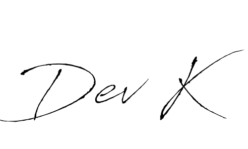 Create a beautiful signature design for name Dev K. With this signature (Antro_Vectra) fonts, you can make a handwritten signature for free. Dev K signature style 6 images and pictures png