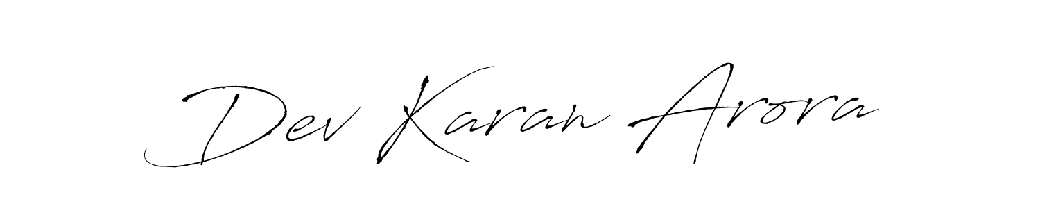 How to make Dev Karan Arora signature? Antro_Vectra is a professional autograph style. Create handwritten signature for Dev Karan Arora name. Dev Karan Arora signature style 6 images and pictures png