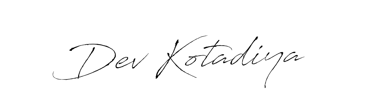 How to make Dev Kotadiya signature? Antro_Vectra is a professional autograph style. Create handwritten signature for Dev Kotadiya name. Dev Kotadiya signature style 6 images and pictures png