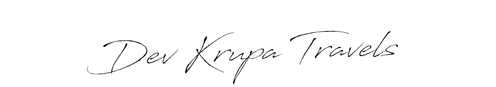 Create a beautiful signature design for name Dev Krupa Travels. With this signature (Antro_Vectra) fonts, you can make a handwritten signature for free. Dev Krupa Travels signature style 6 images and pictures png