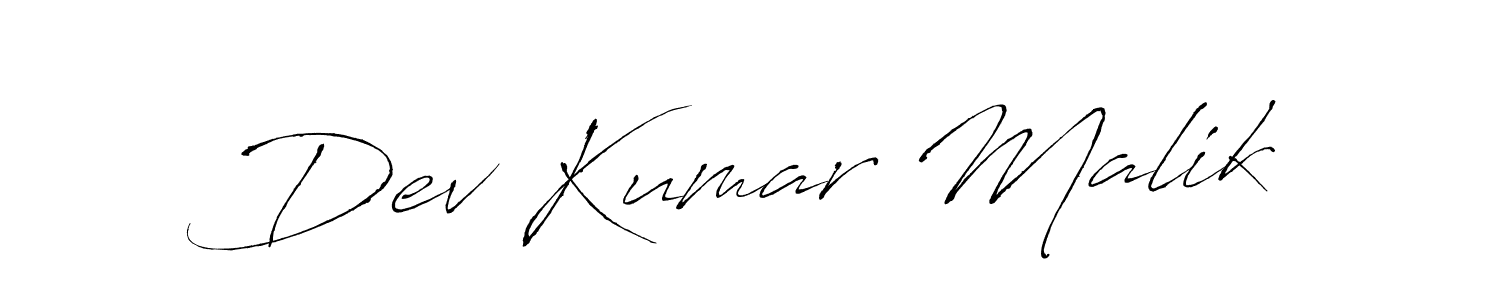 Also You can easily find your signature by using the search form. We will create Dev Kumar Malik name handwritten signature images for you free of cost using Antro_Vectra sign style. Dev Kumar Malik signature style 6 images and pictures png