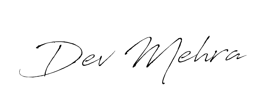 Dev Mehra stylish signature style. Best Handwritten Sign (Antro_Vectra) for my name. Handwritten Signature Collection Ideas for my name Dev Mehra. Dev Mehra signature style 6 images and pictures png