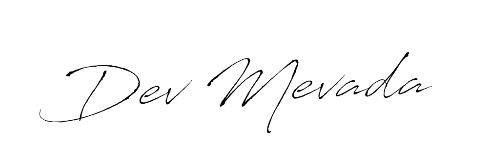 Similarly Antro_Vectra is the best handwritten signature design. Signature creator online .You can use it as an online autograph creator for name Dev Mevada. Dev Mevada signature style 6 images and pictures png