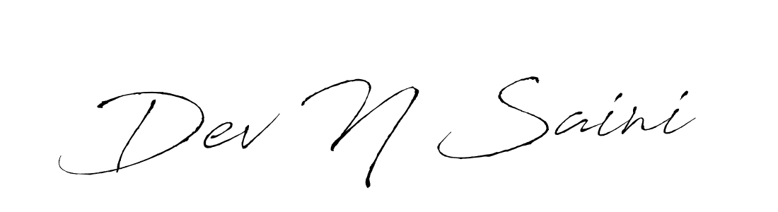 Similarly Antro_Vectra is the best handwritten signature design. Signature creator online .You can use it as an online autograph creator for name Dev N Saini. Dev N Saini signature style 6 images and pictures png