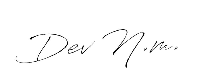 This is the best signature style for the Dev N.m. name. Also you like these signature font (Antro_Vectra). Mix name signature. Dev N.m. signature style 6 images and pictures png