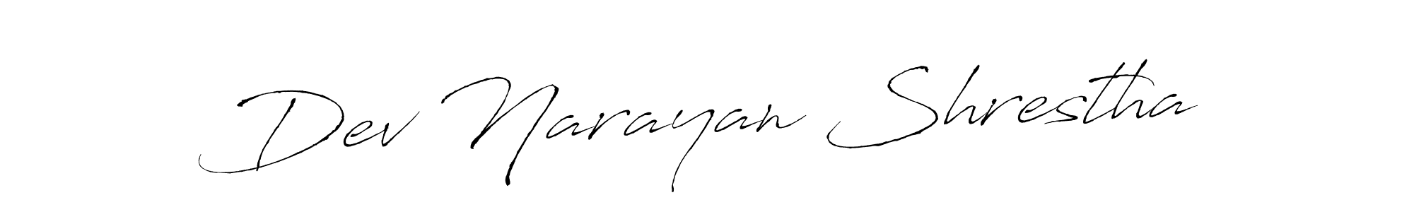 Dev Narayan Shrestha stylish signature style. Best Handwritten Sign (Antro_Vectra) for my name. Handwritten Signature Collection Ideas for my name Dev Narayan Shrestha. Dev Narayan Shrestha signature style 6 images and pictures png