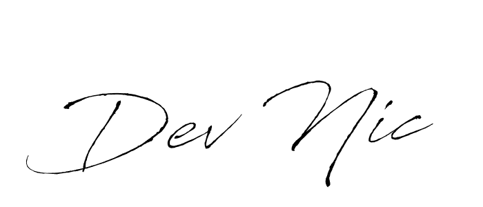 How to make Dev Nic signature? Antro_Vectra is a professional autograph style. Create handwritten signature for Dev Nic name. Dev Nic signature style 6 images and pictures png