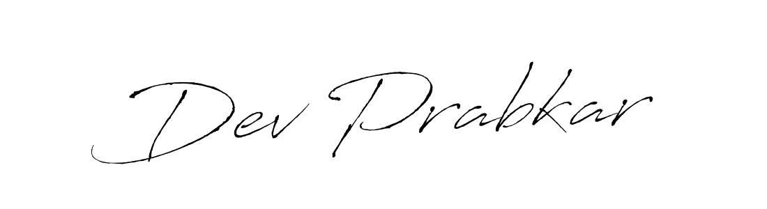 Antro_Vectra is a professional signature style that is perfect for those who want to add a touch of class to their signature. It is also a great choice for those who want to make their signature more unique. Get Dev Prabkar name to fancy signature for free. Dev Prabkar signature style 6 images and pictures png