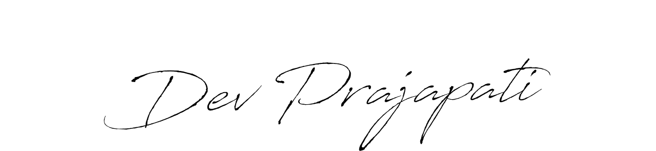 Design your own signature with our free online signature maker. With this signature software, you can create a handwritten (Antro_Vectra) signature for name Dev Prajapati. Dev Prajapati signature style 6 images and pictures png
