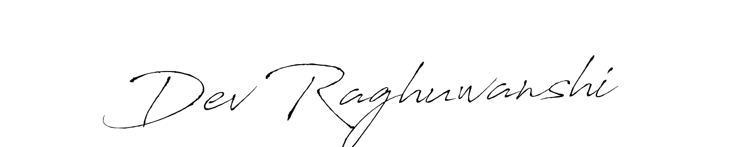 Design your own signature with our free online signature maker. With this signature software, you can create a handwritten (Antro_Vectra) signature for name Dev Raghuwanshi. Dev Raghuwanshi signature style 6 images and pictures png