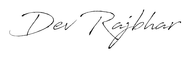 How to make Dev Rajbhar name signature. Use Antro_Vectra style for creating short signs online. This is the latest handwritten sign. Dev Rajbhar signature style 6 images and pictures png