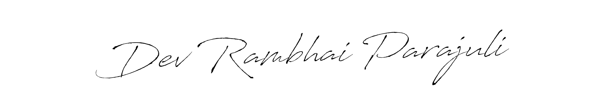 Create a beautiful signature design for name Dev Rambhai Parajuli. With this signature (Antro_Vectra) fonts, you can make a handwritten signature for free. Dev Rambhai Parajuli signature style 6 images and pictures png