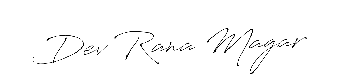 Create a beautiful signature design for name Dev Rana Magar. With this signature (Antro_Vectra) fonts, you can make a handwritten signature for free. Dev Rana Magar signature style 6 images and pictures png