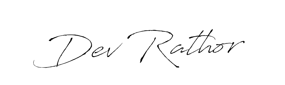 Also we have Dev Rathor name is the best signature style. Create professional handwritten signature collection using Antro_Vectra autograph style. Dev Rathor signature style 6 images and pictures png