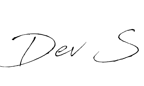 Dev S stylish signature style. Best Handwritten Sign (Antro_Vectra) for my name. Handwritten Signature Collection Ideas for my name Dev S. Dev S signature style 6 images and pictures png