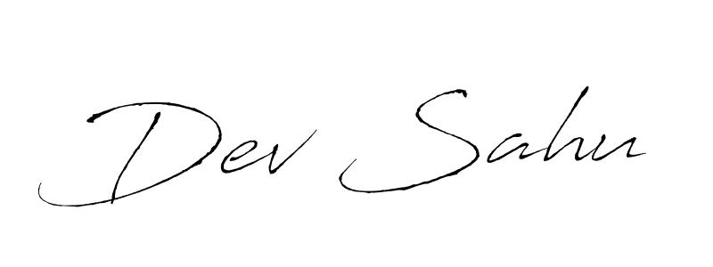 Make a beautiful signature design for name Dev Sahu. With this signature (Antro_Vectra) style, you can create a handwritten signature for free. Dev Sahu signature style 6 images and pictures png