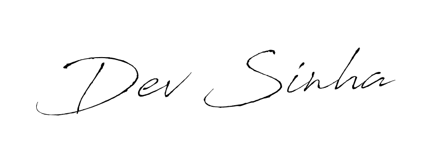 Use a signature maker to create a handwritten signature online. With this signature software, you can design (Antro_Vectra) your own signature for name Dev Sinha. Dev Sinha signature style 6 images and pictures png