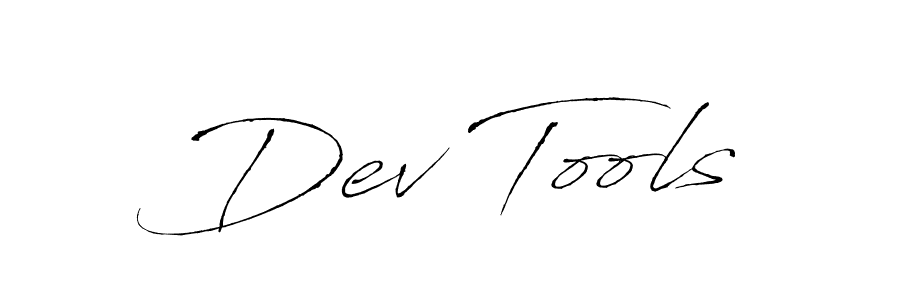 Make a beautiful signature design for name Dev Tools. With this signature (Antro_Vectra) style, you can create a handwritten signature for free. Dev Tools signature style 6 images and pictures png
