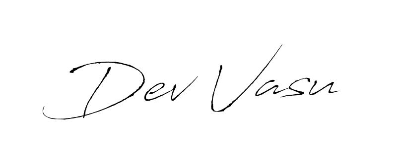 Create a beautiful signature design for name Dev Vasu. With this signature (Antro_Vectra) fonts, you can make a handwritten signature for free. Dev Vasu signature style 6 images and pictures png