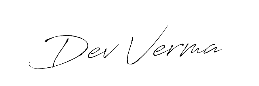Design your own signature with our free online signature maker. With this signature software, you can create a handwritten (Antro_Vectra) signature for name Dev Verma. Dev Verma signature style 6 images and pictures png