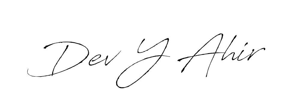Also You can easily find your signature by using the search form. We will create Dev Y Ahir name handwritten signature images for you free of cost using Antro_Vectra sign style. Dev Y Ahir signature style 6 images and pictures png