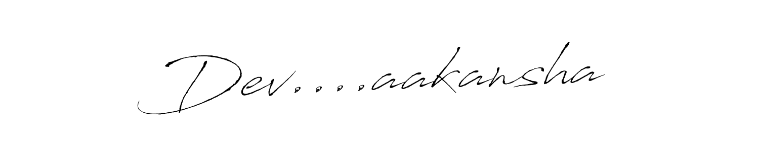 Use a signature maker to create a handwritten signature online. With this signature software, you can design (Antro_Vectra) your own signature for name Dev....aakansha. Dev....aakansha signature style 6 images and pictures png