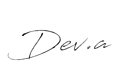 The best way (Antro_Vectra) to make a short signature is to pick only two or three words in your name. The name Dev.a include a total of six letters. For converting this name. Dev.a signature style 6 images and pictures png