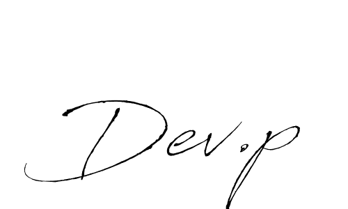 How to make Dev.p name signature. Use Antro_Vectra style for creating short signs online. This is the latest handwritten sign. Dev.p signature style 6 images and pictures png