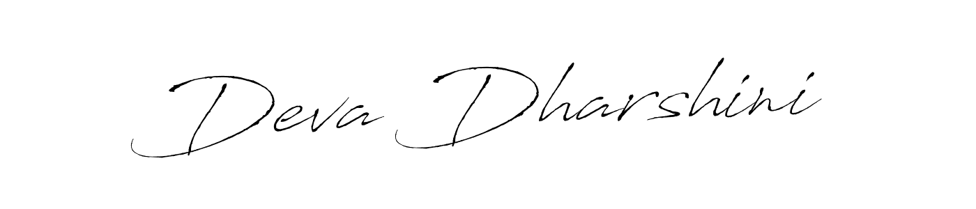 Similarly Antro_Vectra is the best handwritten signature design. Signature creator online .You can use it as an online autograph creator for name Deva Dharshini. Deva Dharshini signature style 6 images and pictures png