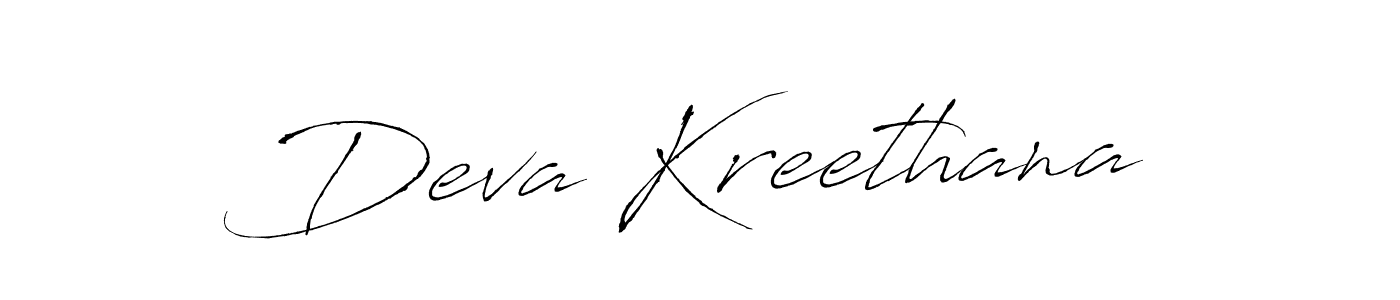 Use a signature maker to create a handwritten signature online. With this signature software, you can design (Antro_Vectra) your own signature for name Deva Kreethana. Deva Kreethana signature style 6 images and pictures png