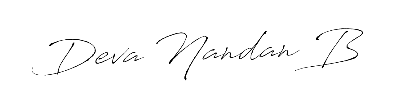 Deva Nandan B stylish signature style. Best Handwritten Sign (Antro_Vectra) for my name. Handwritten Signature Collection Ideas for my name Deva Nandan B. Deva Nandan B signature style 6 images and pictures png