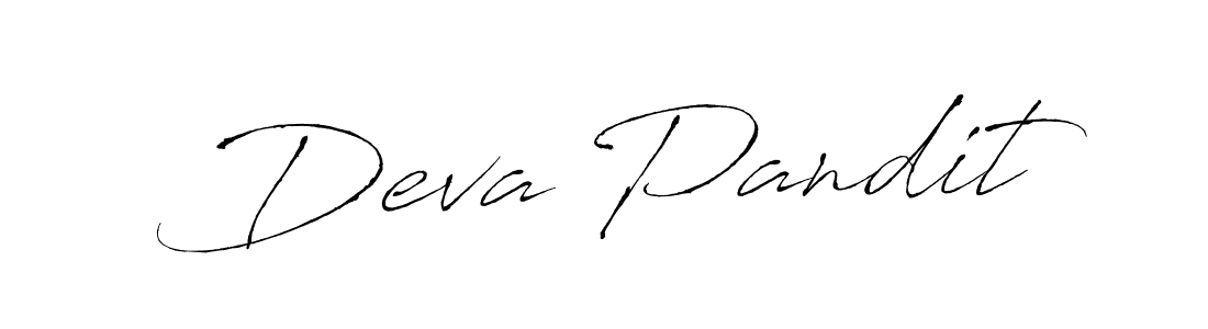 Deva Pandit stylish signature style. Best Handwritten Sign (Antro_Vectra) for my name. Handwritten Signature Collection Ideas for my name Deva Pandit. Deva Pandit signature style 6 images and pictures png